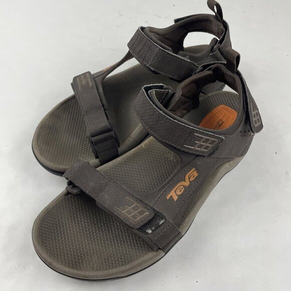 Teva Minam Sandals Men's Size 8 4289 Brown Open Toe Hook And Loop Closure Trail - Picture 2 of 9